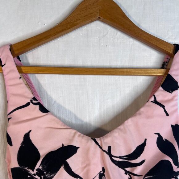 MiracleSuit One Piece Estilo Tummy Control Swimsuit Pink Black Size 8 Underwire - Picture 4 of 12